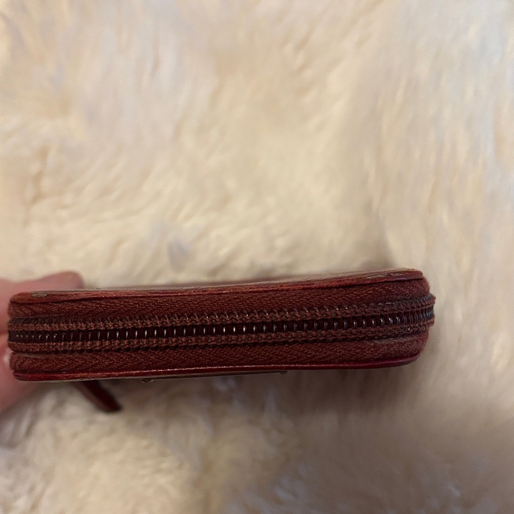 Prada Small Saffiano Zip Coin Purse in Deep Red - Picture 5 of 7